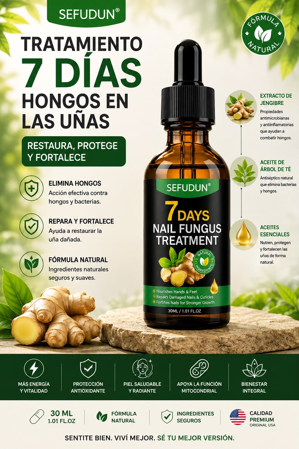 Suero Anti Hongos 7days Negro